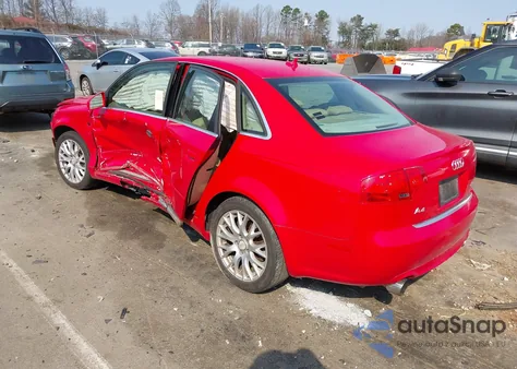 2008 Audi A4 2.0T/2.0T Special Edition из США, поврежденный, VIN WAUDF78E08A159421